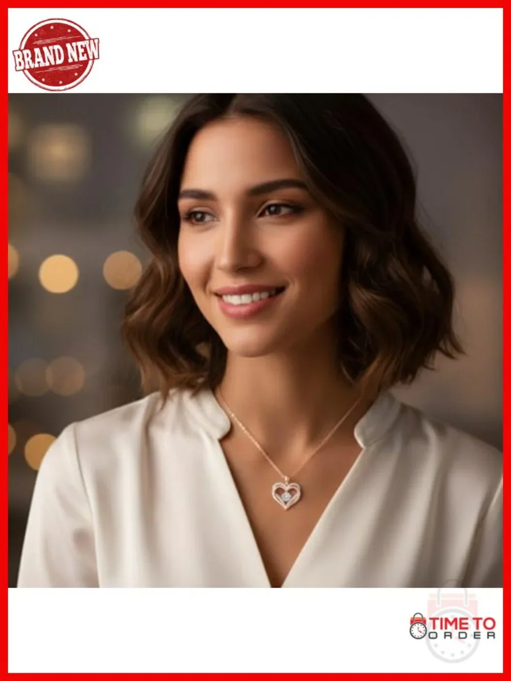 S925 Sterling Silver Birthstone Heart Pendant Necklace